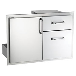 American Outdoor Grill Premium Single Door With Double Drawer