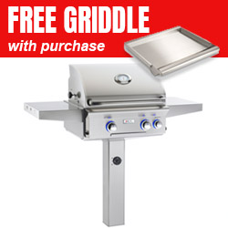 American Outdoor Grill 24" In-Ground Post "L" Series Gas Grill (Optional Rotisserie)