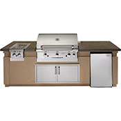 American Outdoor Grill 790 Pre Fabricated Island Bundle - Smoke Granite Counter Top - American Outdoor Grill 