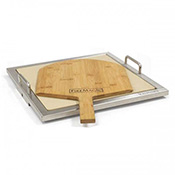 Pizza Stone Kit with Wooden Pizza Peel - Fire Magic
