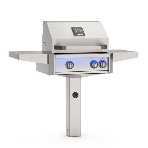 2026 American Outdoor Grill 24" In-Ground Post "L" Series Gas Grill (With Rotisserie)