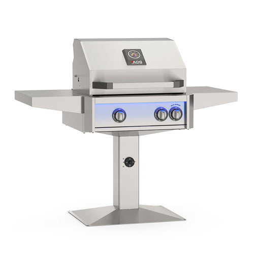 2026 American Outdoor Grill 24" Patio Post "L" Series Gas Grill With Rotisserie (Accessible Height)