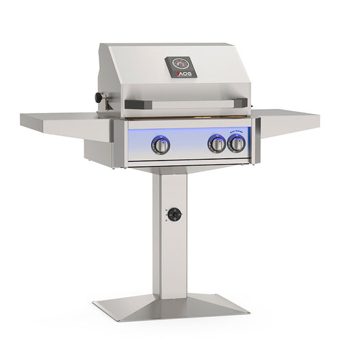 2026 American Outdoor Grill 24" Patio Post "L" Series Gas Grill (With Rotisserie)