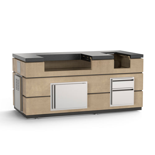 American Outdoor Grill Pre Fabricated Island Bundle - Cafe Blanco - American Outdoor Grill