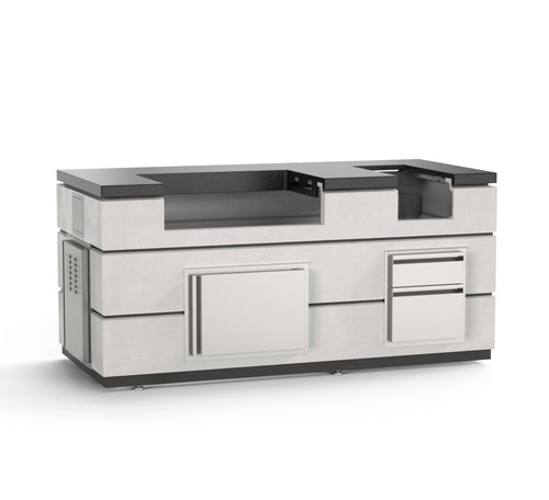 American Outdoor Grill Pre Fabricated Island Bundle - White Aspen - American Outdoor Grill