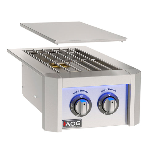 2026 American Outdoor Grill Double Side Burner "L" Series - Built-In