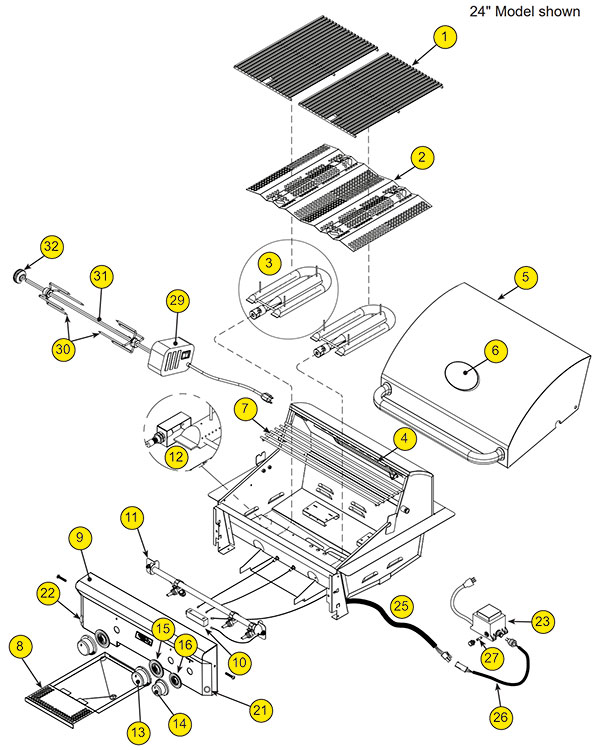 American Outdoor Grill L Series Parts