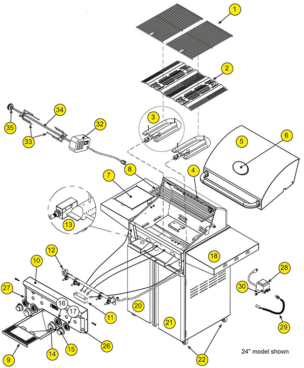 American Outdoor Grill L Series Parts