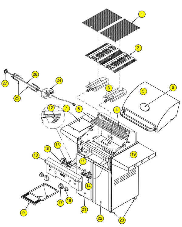 American Outdoor Grill T Series Parts